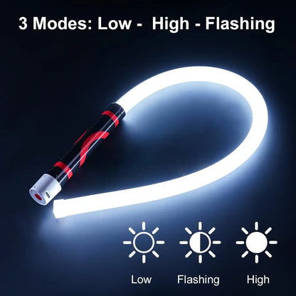 27" Flexible LED Work Light Multi-Function 800 LumensUSB-C Rechargeable 3 Modes Waterproof Outdoor Tool