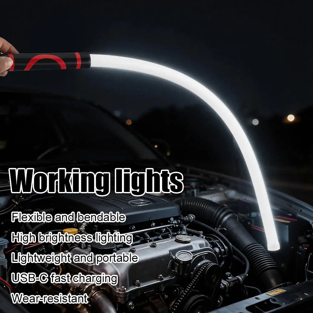 27" Flexible LED Work Light Multi-Function 800 LumensUSB-C Rechargeable 3 Modes Waterproof Outdoor Tool