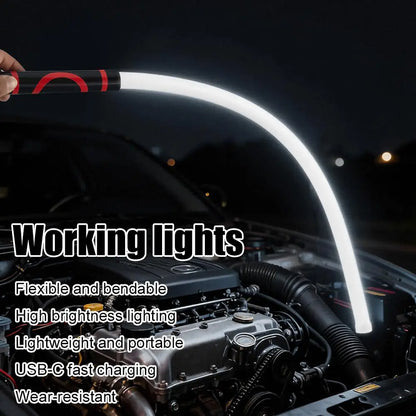 27" Flexible LED Work Light Multi-Function 800 LumensUSB-C Rechargeable 3 Modes Waterproof Outdoor Tool